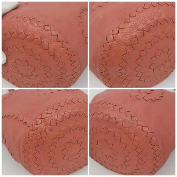 BOTTEGA VENETA INTRECCIATO Tote Bag Leather Pink 194900 Auth fm4370 - Picture 14 of 16